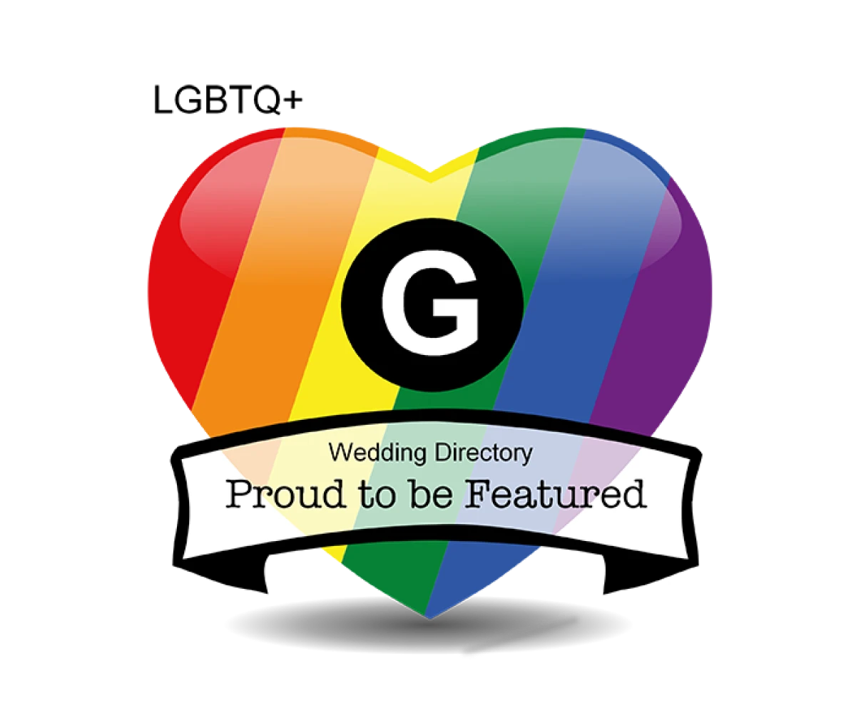 Rainbow heart with "Proud to be Featured" banner.